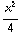x^2/4