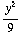 y^2/9