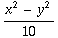 (x^2 - y^2)/10