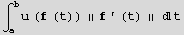 ∫_a^bu (f (t)) ∥f ' (t) ∥ t