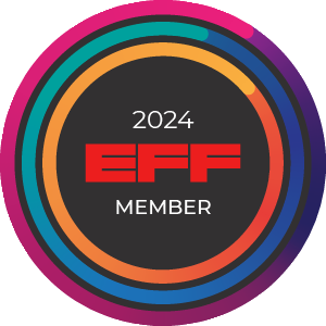 2024 Electronic Frontier Foundation member
                    badge