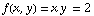 f(x, y) = x y = 2