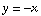 y = -x