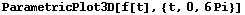 ParametricPlot3D[f[t], {t, 0, 6Pi}]