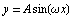 y=A Sin(w x)