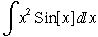 ∫x^2Sin[x] x