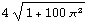 4 (1 + 100 π^2)^(1/2)