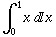 ∫_0^1xx